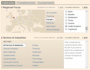 FT greenblatt criteria 1 (Stock Screens &ndash; Joel Greenblatt&rsquo;s Magic Formula)