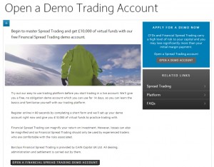 Barclays demo (Technical Analysis 2 &ndash; Spread Betting demo account)