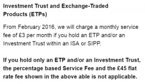 ETF charges (Fidelity are cheap for ETFs and Investment Trusts)