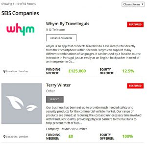 seis-co-listings (SEIS &ndash; The Seed Enterprise Investment Scheme)