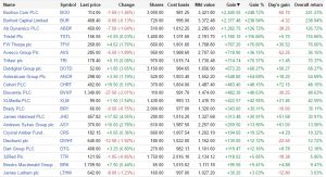 Portfolio gainers 161111