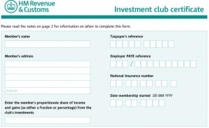 185 – Investment club certificate 1