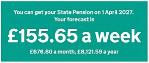 Forecast1 (State Pension Top-Up &ndash; Voluntary Class 3 NICs)