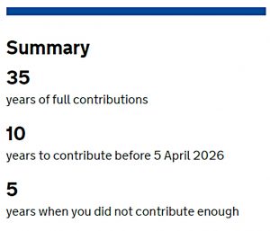 NIC record (State Pension Top-Up &ndash; Voluntary Class 3 NICs)