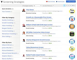 Guru screens (Stockopedia for AIM (and IHT))