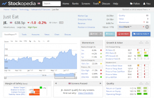 Just Eat 1 (Stockopedia for AIM (and IHT))