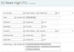 52W High rules 2 (New Highs Stock Screen)