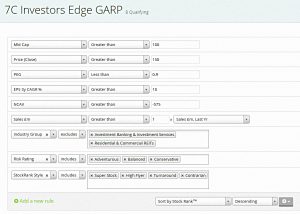 7C IE GARP Rules v2 (Investors Edge GARP Stock Screen)