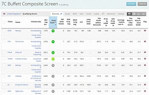 Buffett Composite 190111 (Stock Screeners &ndash; December 2018)