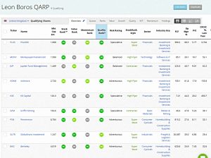 Leon Boros 190111 (Stock Screeners &ndash; December 2018)