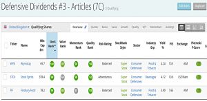 Defensive Dividends 200430 (Stock Screeners April 2020)