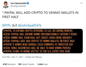PayPal UK crypto