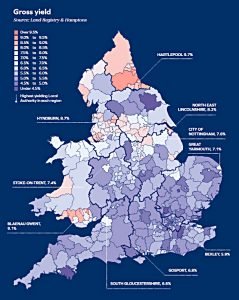 Gross yield map