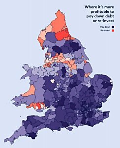 Pay down or reinvest map